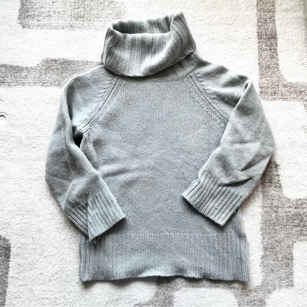 **VINTAGE** 90s POWER BLUE JACOB LAMBSWOOL COWL NECK SWEATER
